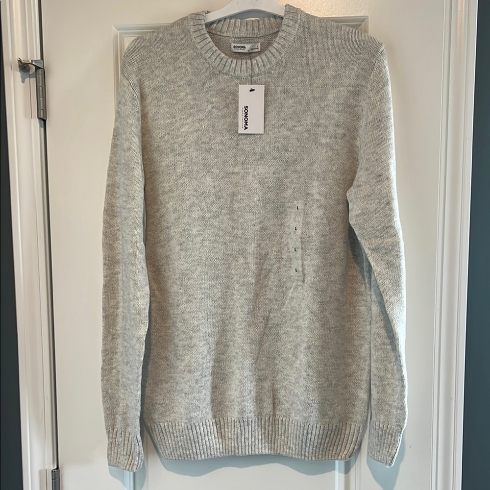 Sonoma Heather Gray Women's Crewneck Sweater